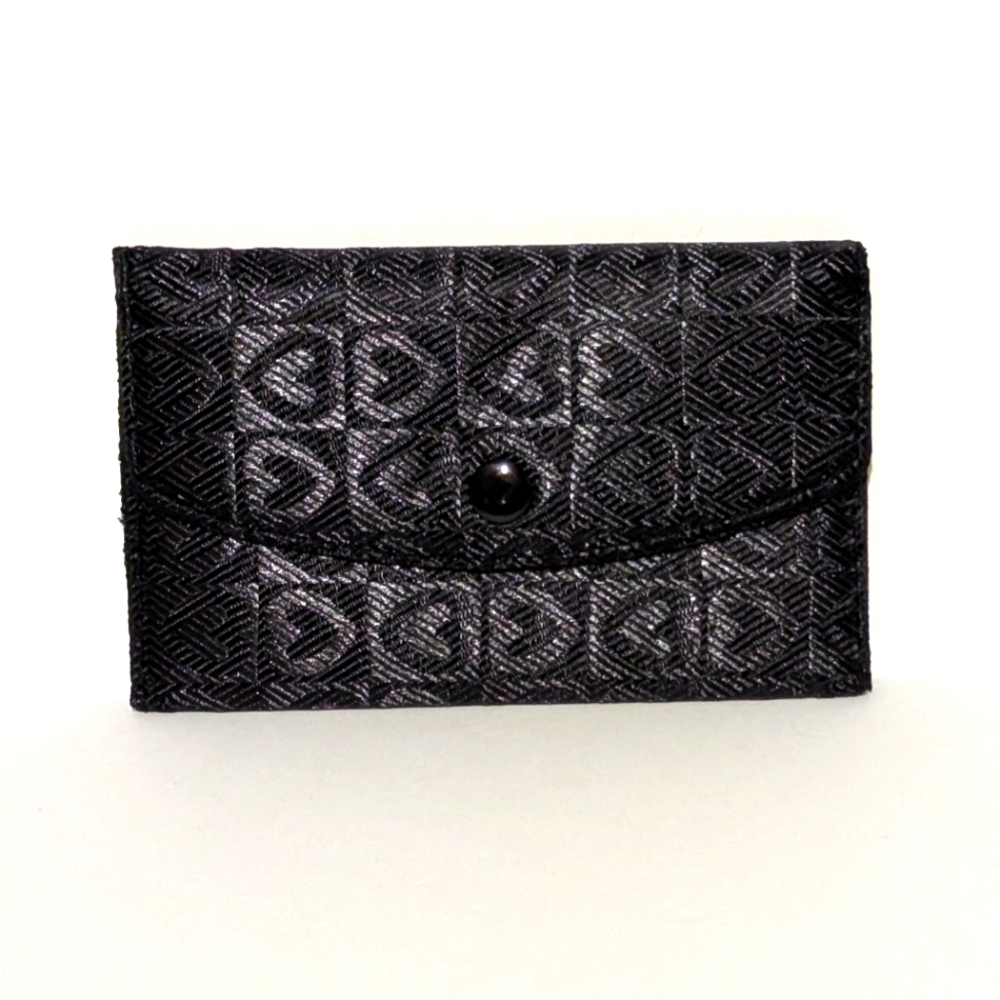 Black Heart Pattern Nylon Synthetic Fashion Wallet NWOT